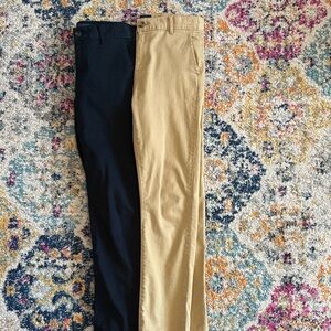 The Children's Place Blue and Tan Chinos